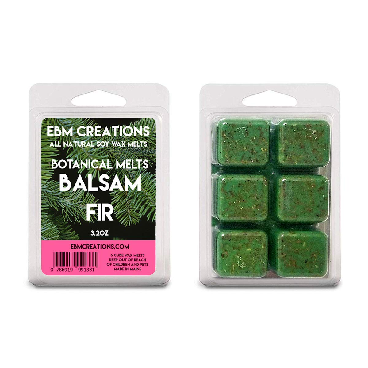 Balsam Fir Botanical Melts - Fresh Maine Balsam Inside! - 3.2 oz Clamshell