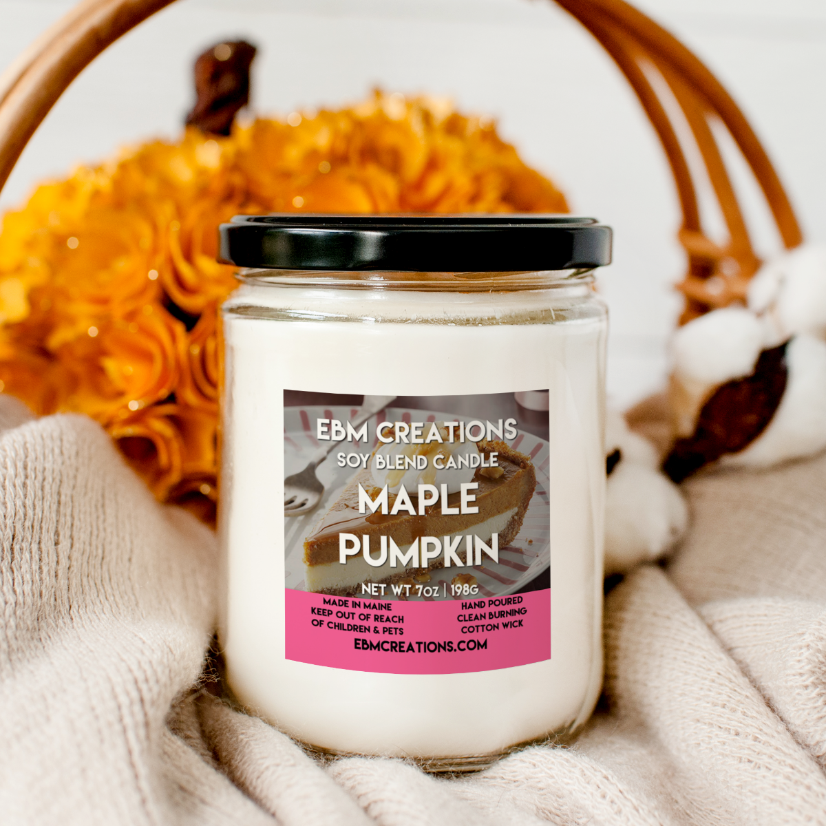 Maple Pumpkin - 7oz  Soy Blend Candle