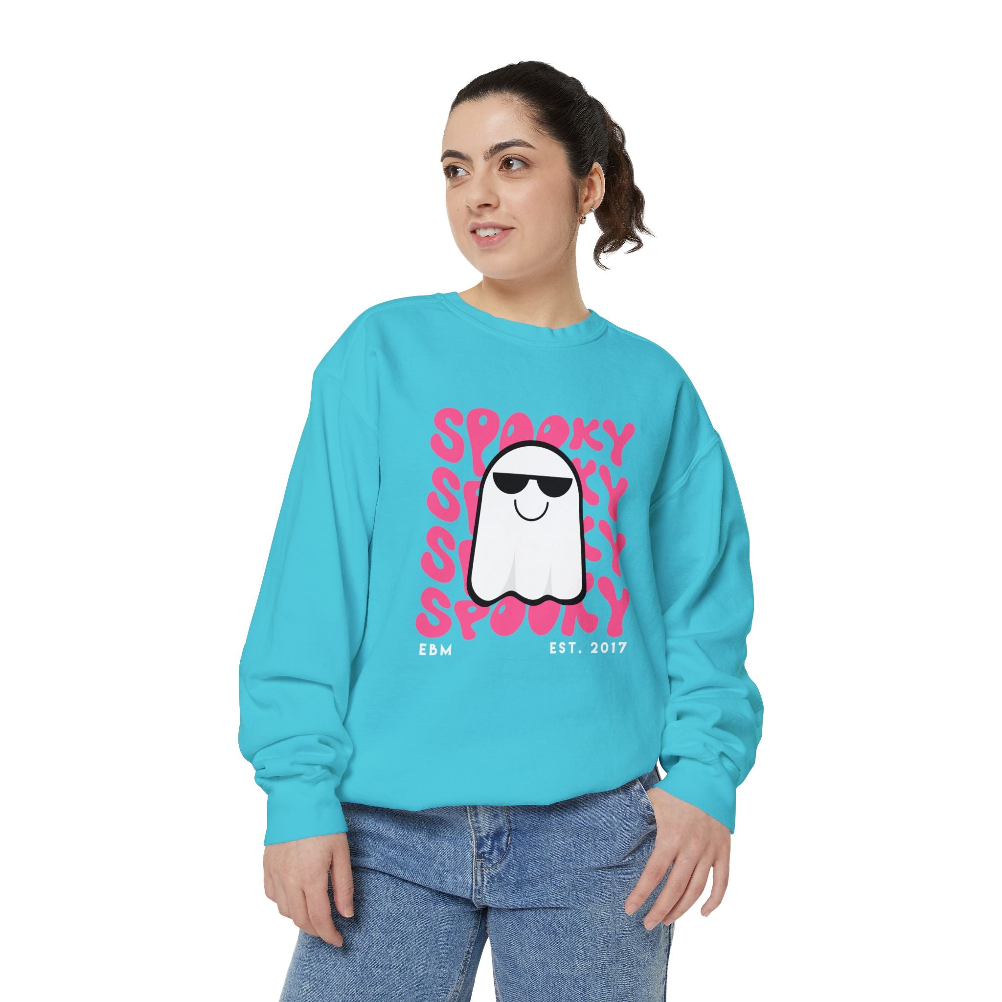 Spooky Unisex Garment-Dyed Sweatshirt