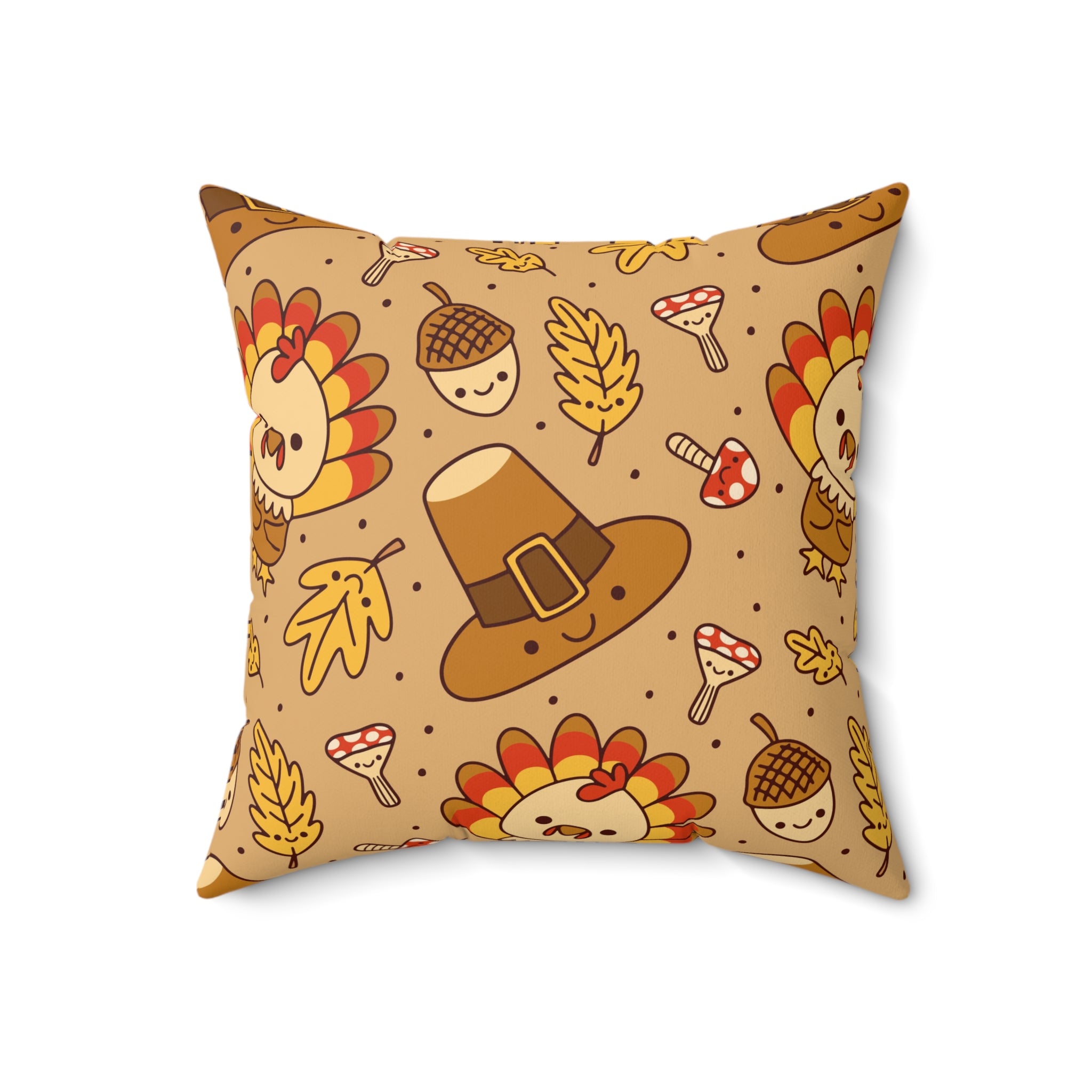 Thanksgiving Vibes - Spun Polyester Square Pillow