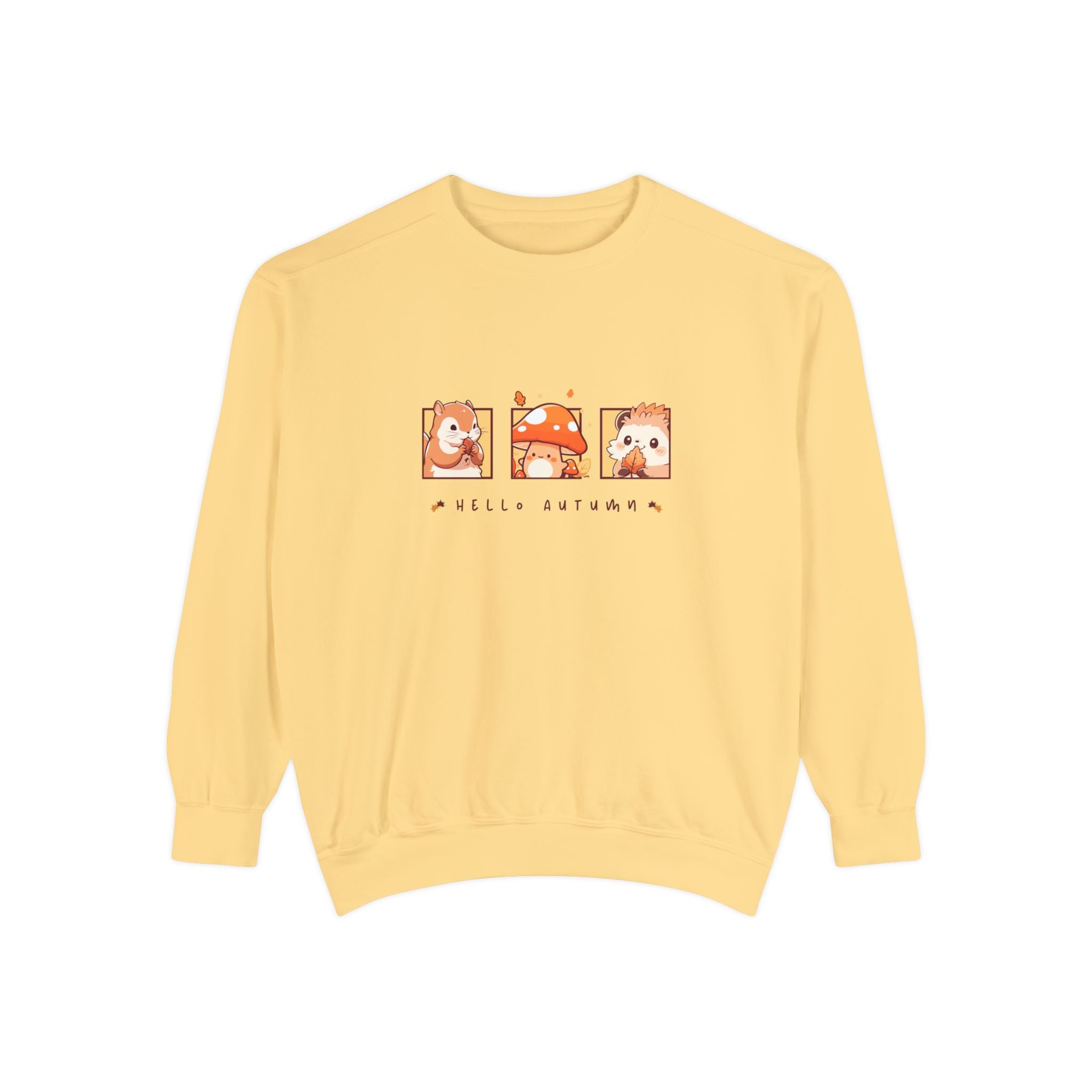 Hello Autumn Unisex Garment-Dyed Sweatshirt