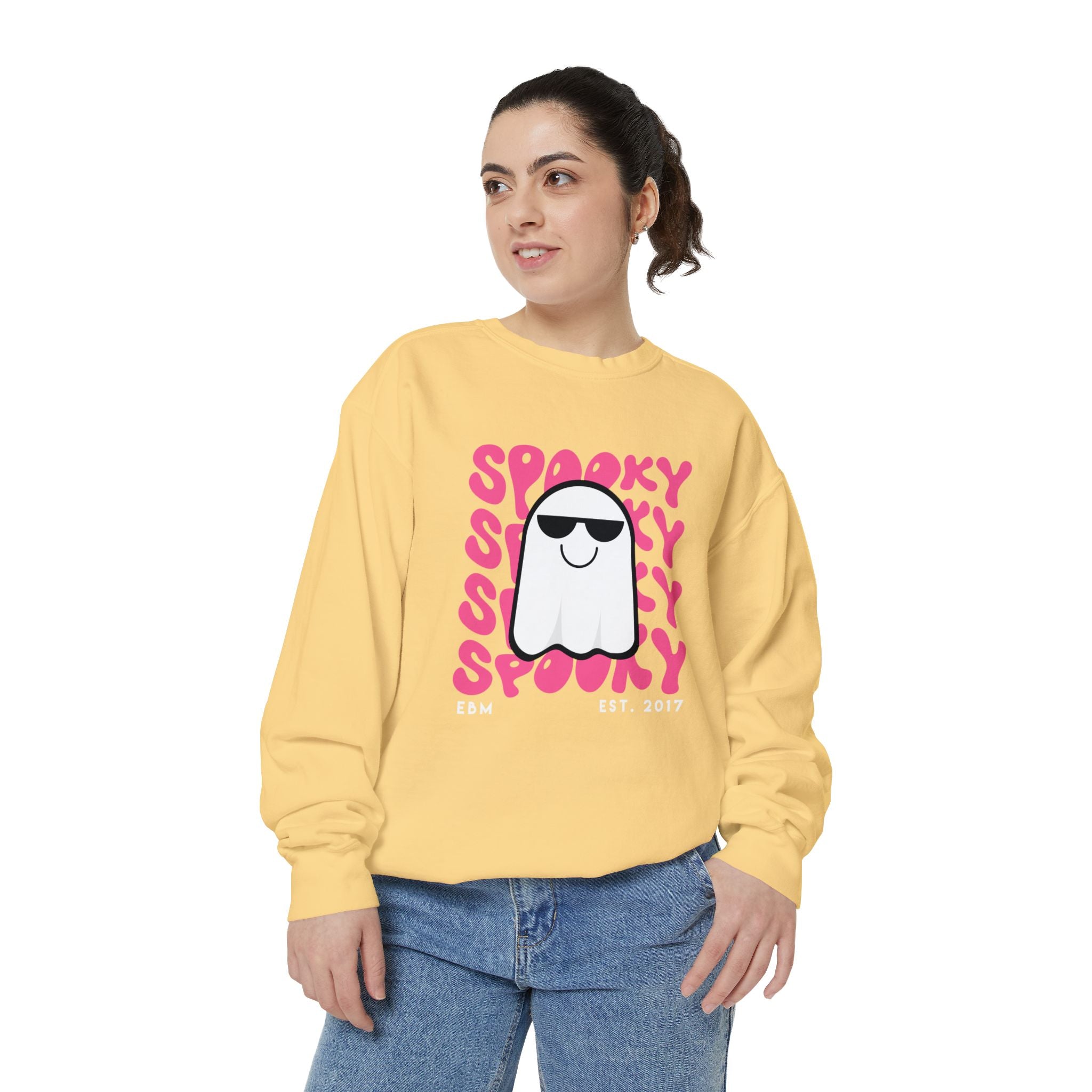 Spooky Unisex Garment-Dyed Sweatshirt