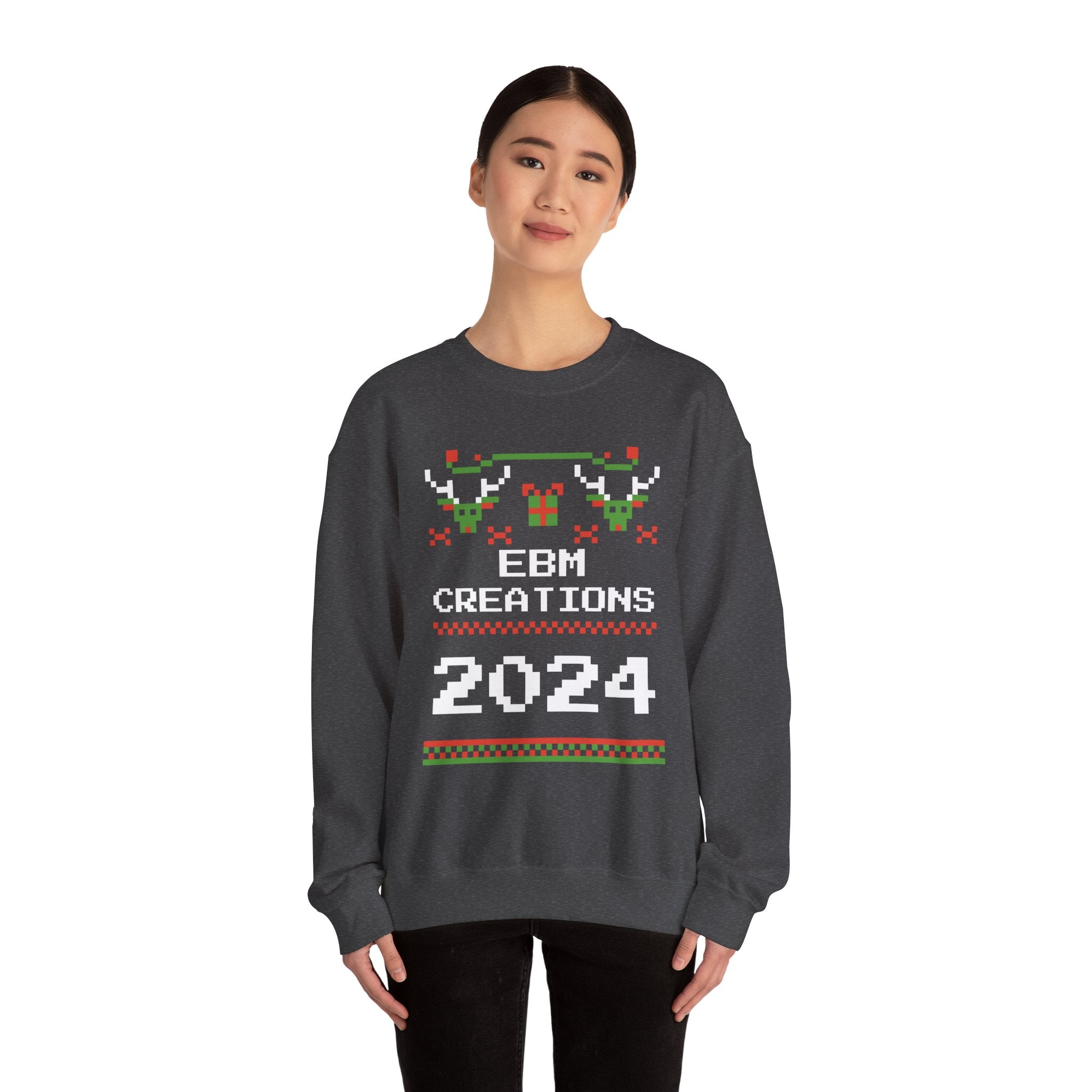 EBM Creations 2024 Ugly Christmas Sweater Unisex Crewneck Sweatshirt