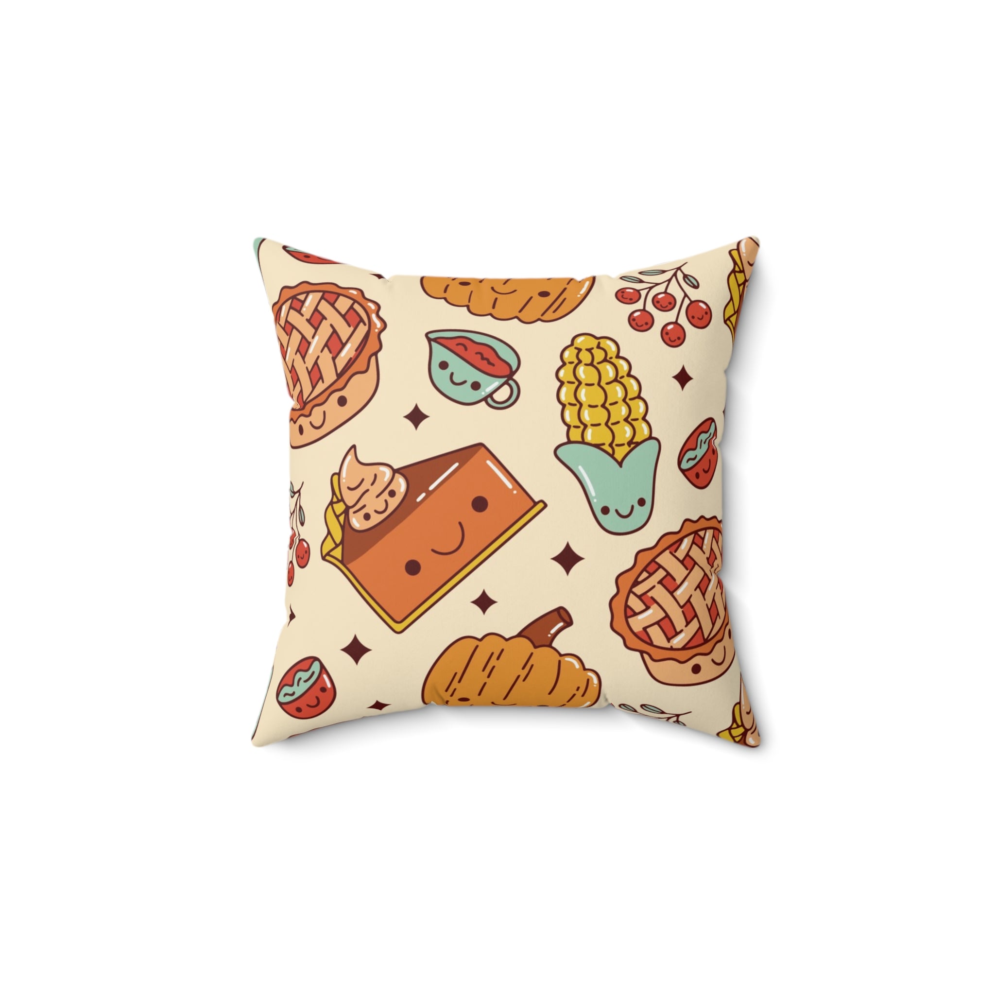 Thanksgiving Foods Square Pillow