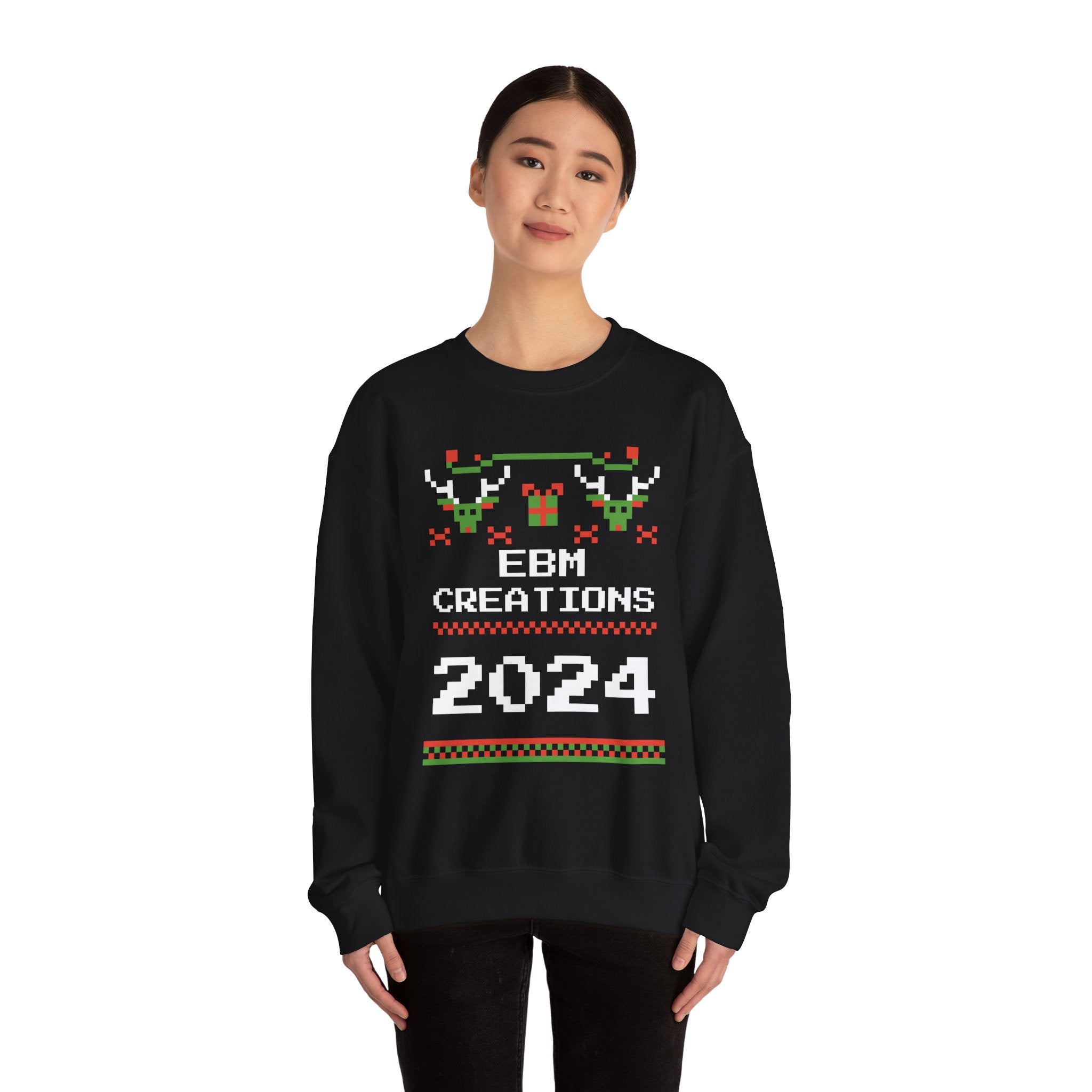 EBM Creations 2024 Ugly Christmas Sweater Unisex Crewneck Sweatshirt