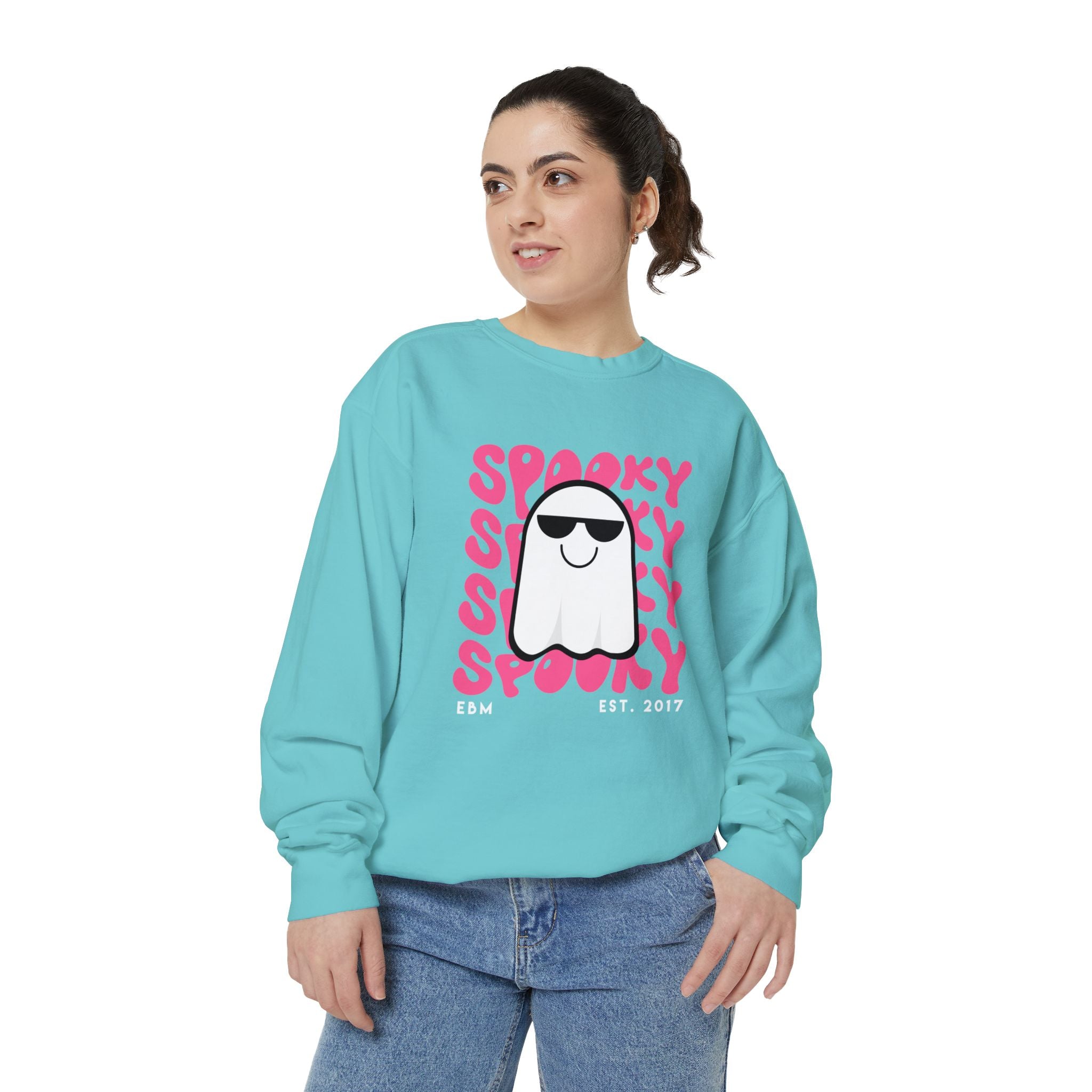 Spooky Unisex Garment-Dyed Sweatshirt