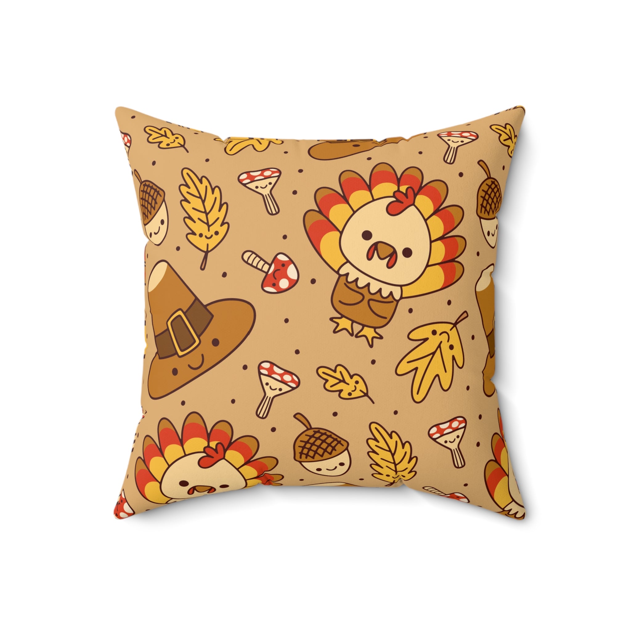 Thanksgiving Vibes - Spun Polyester Square Pillow