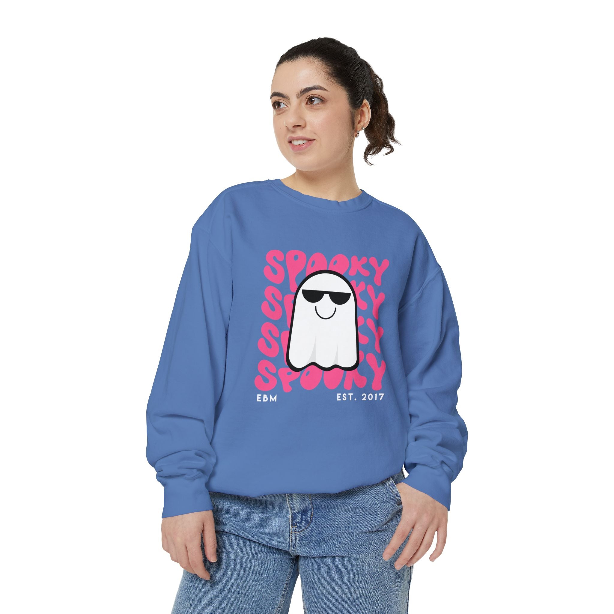 Spooky Unisex Garment-Dyed Sweatshirt