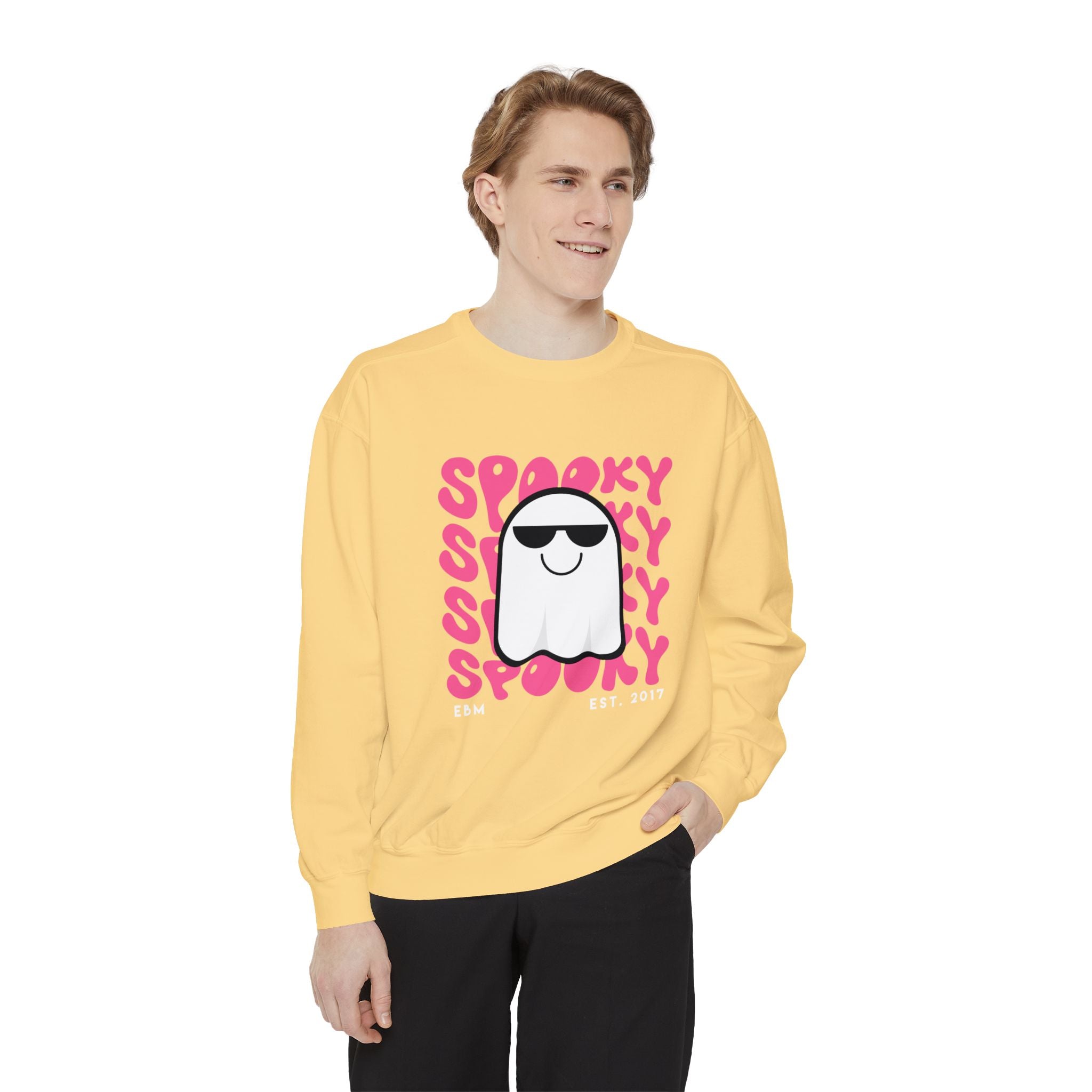 Spooky Unisex Garment-Dyed Sweatshirt