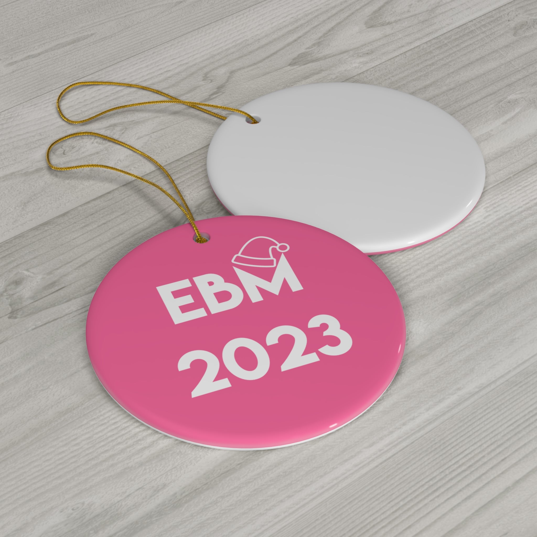 EBM 2023 Holiday Round Ceramic Ornament