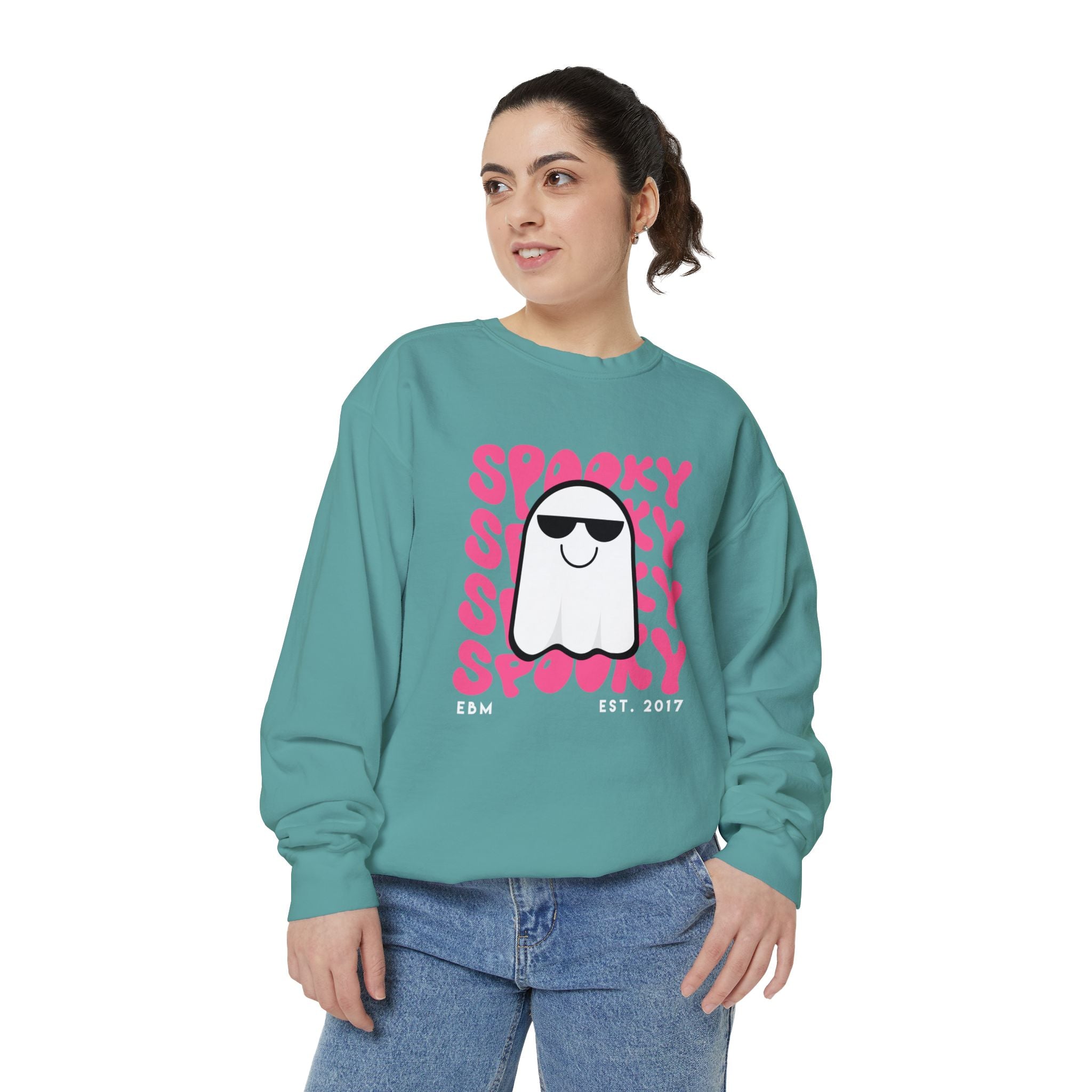 Spooky Unisex Garment-Dyed Sweatshirt