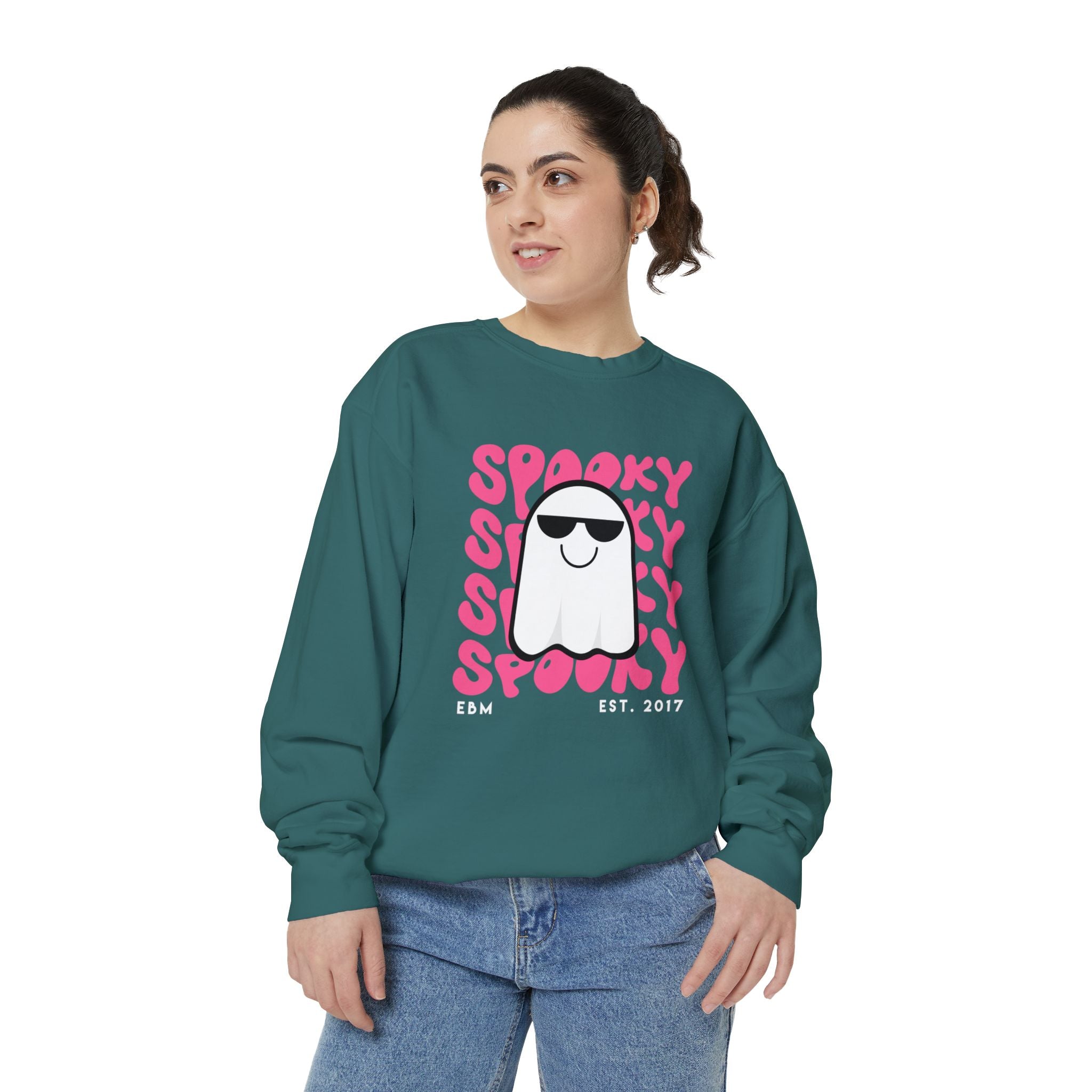 Spooky Unisex Garment-Dyed Sweatshirt