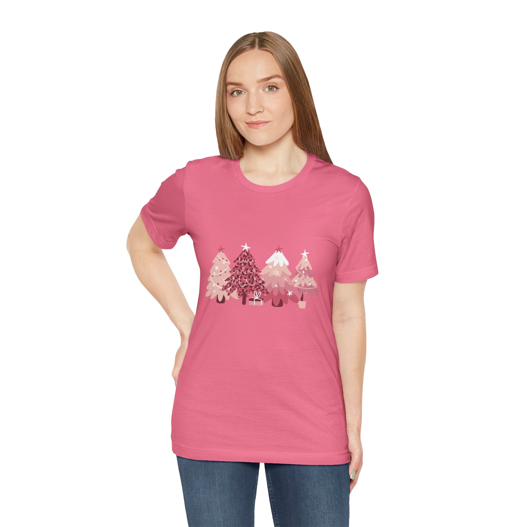 Pink Holiday Tree's Unisex Tee