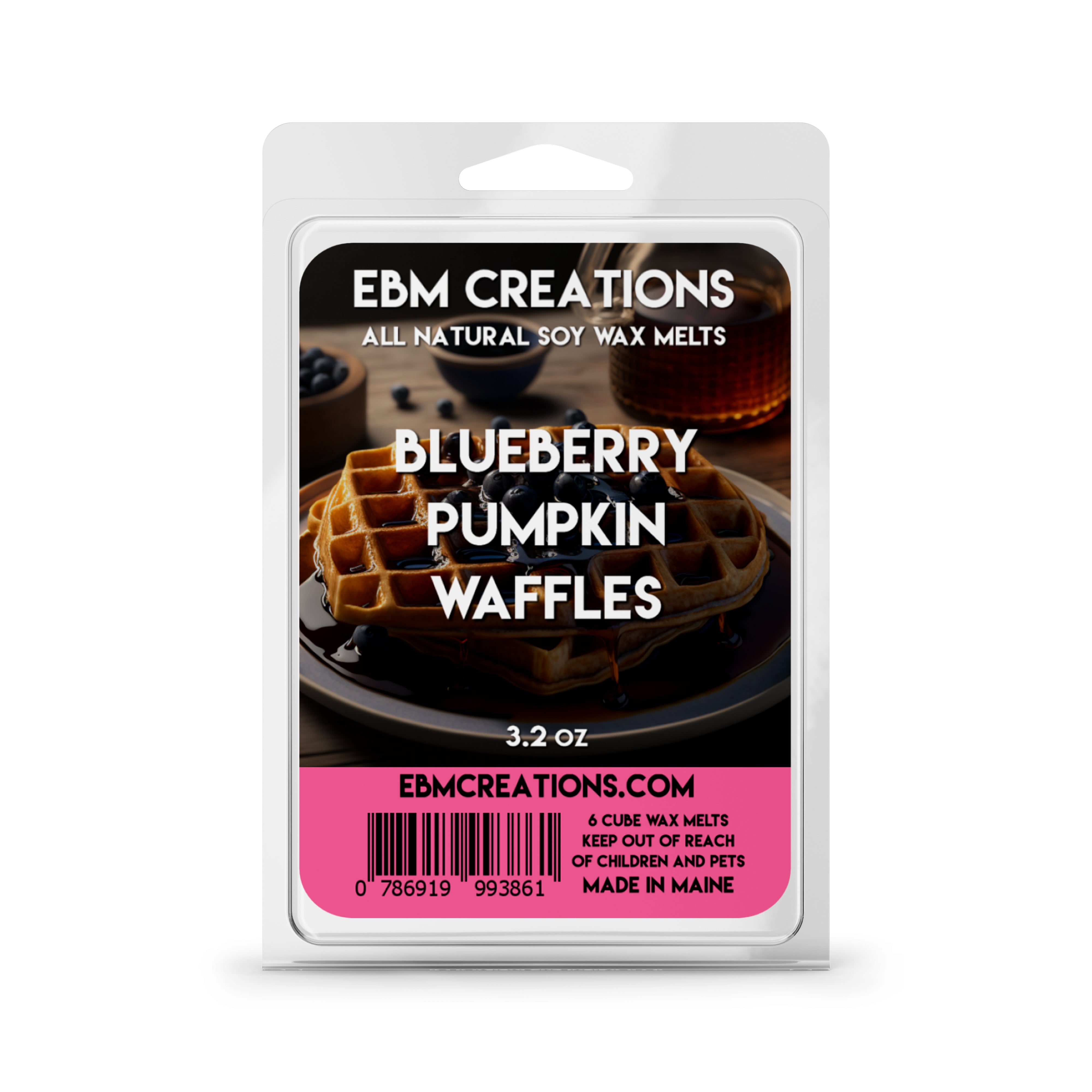 Blueberry Pumpkin Waffles - 3.2 oz Clamshell