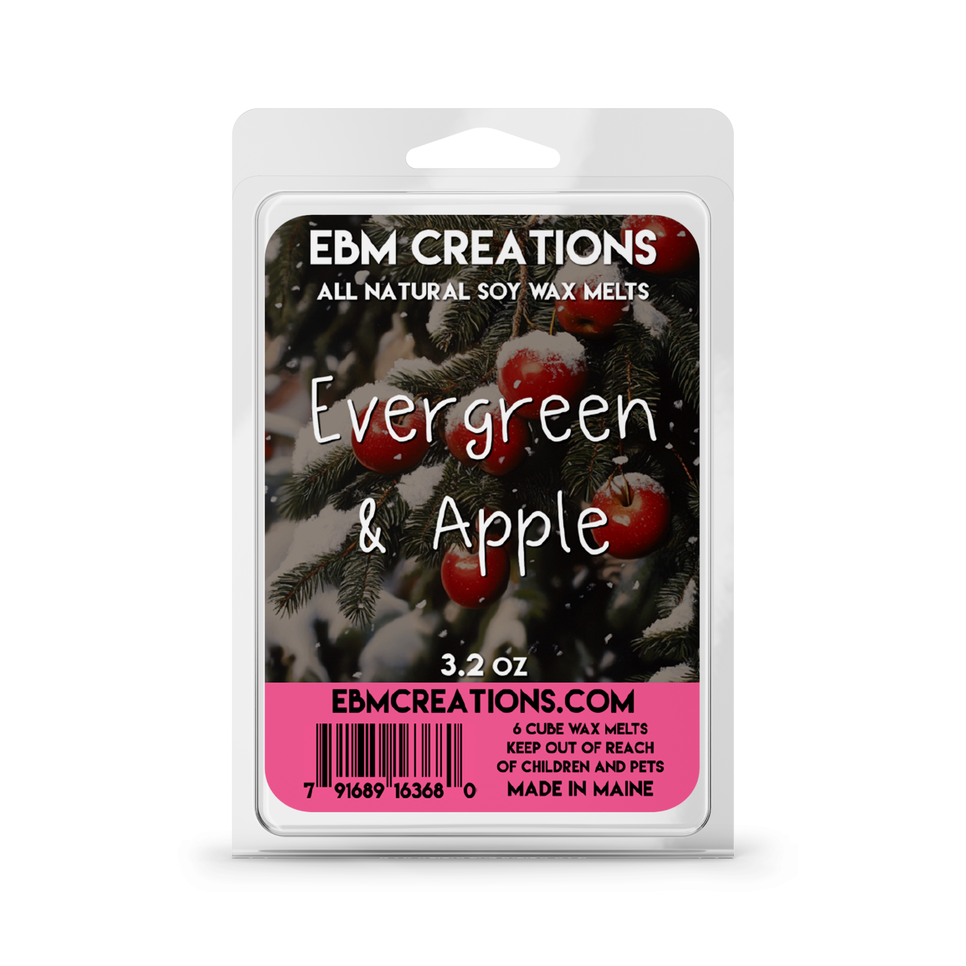 Evergreen & Apple - 3.2 oz Clamshell