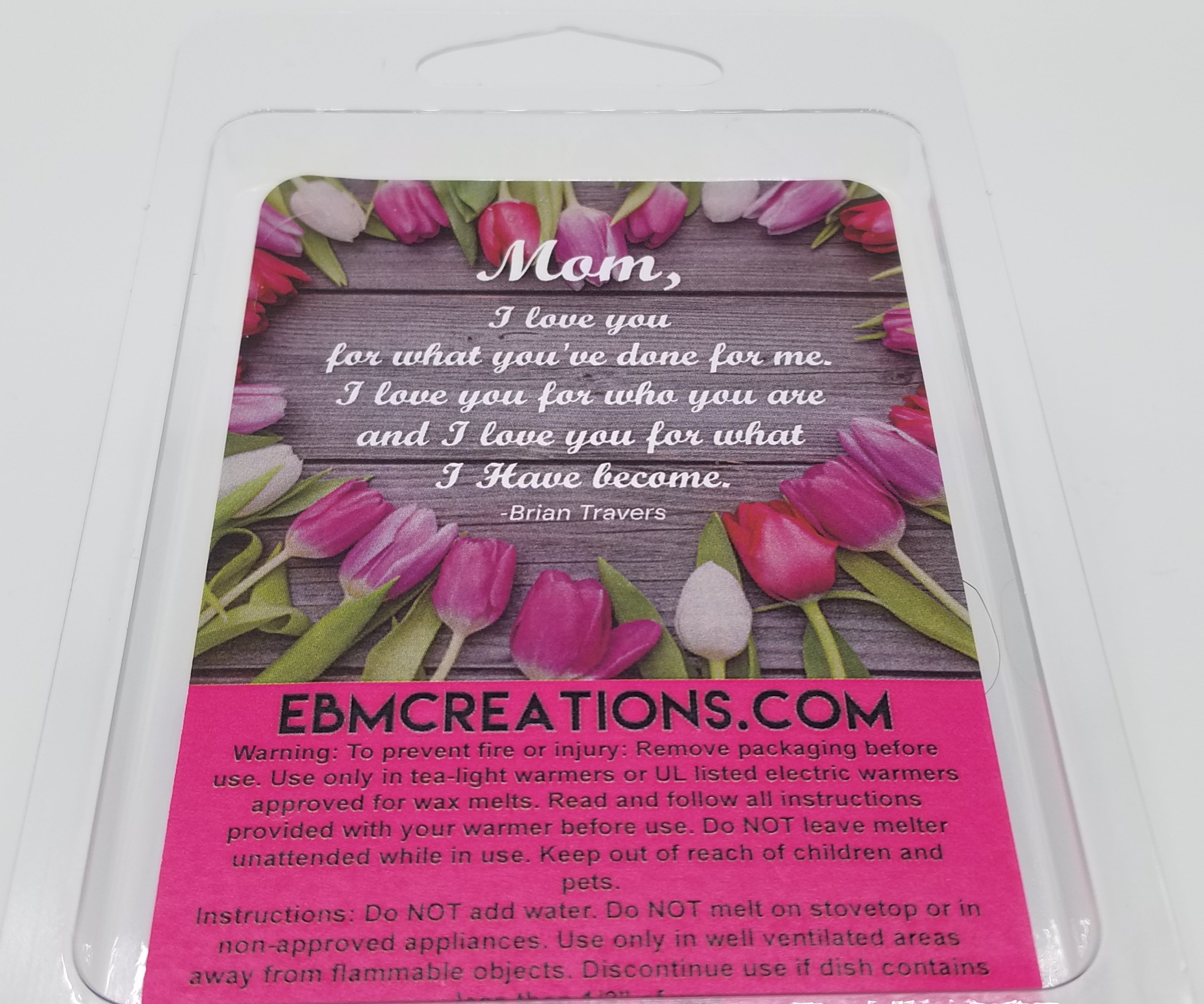 Happy Mother's Day Soy Wax Melt - Fresh Cut Tulips Scent - 3.2 oz Clamshell
