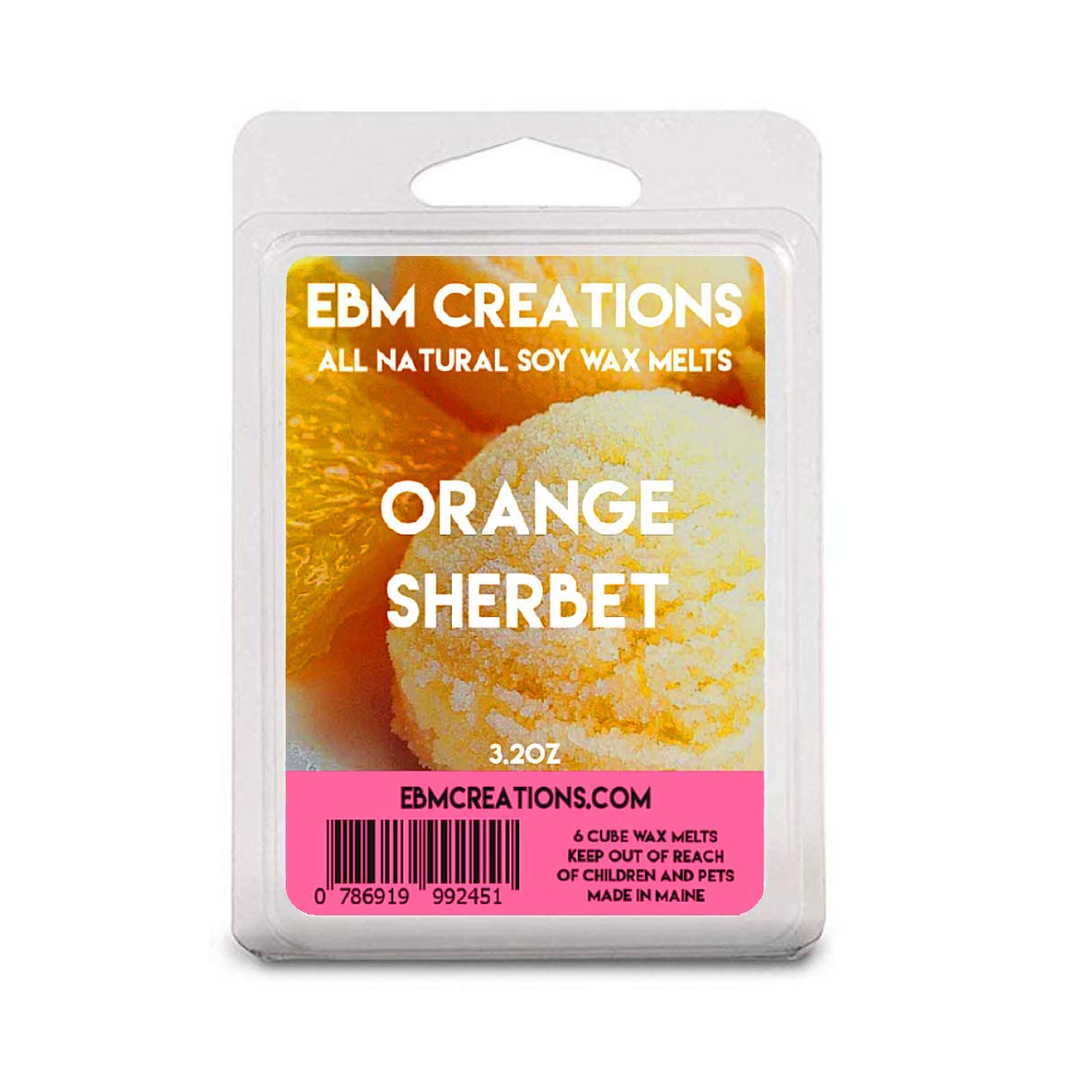 Orange Sherbet - 3.2 oz Clamshell