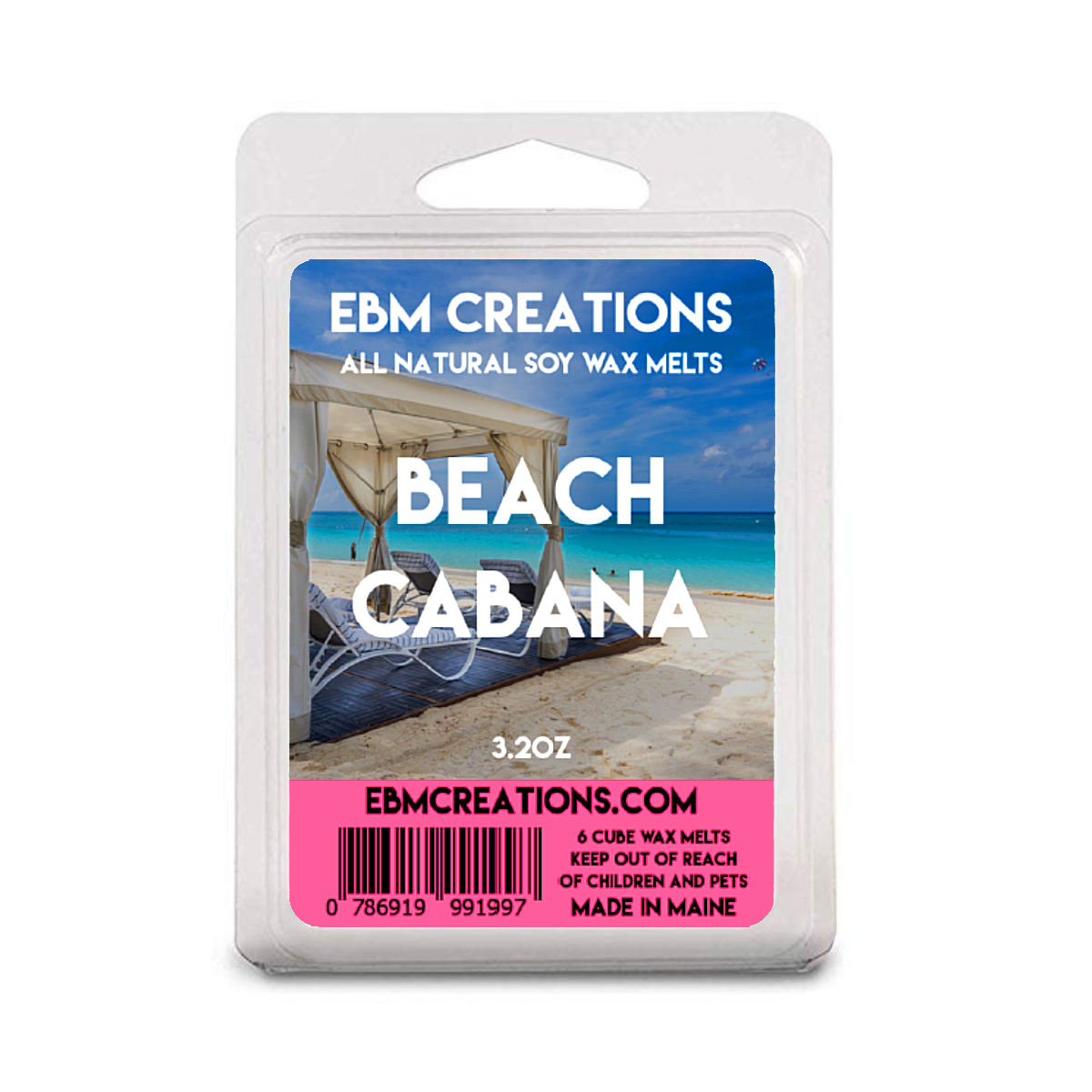 Beach Cabana - 3.2 oz Clamshell
