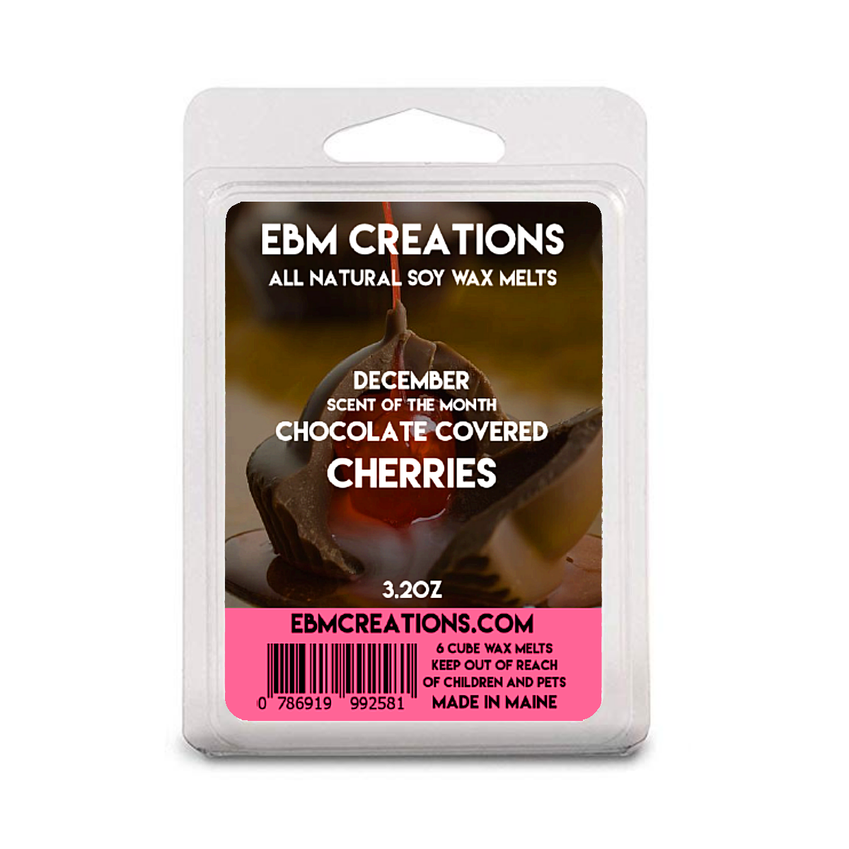 Chocolate Covered Cherries - 3.2 oz Clamshell