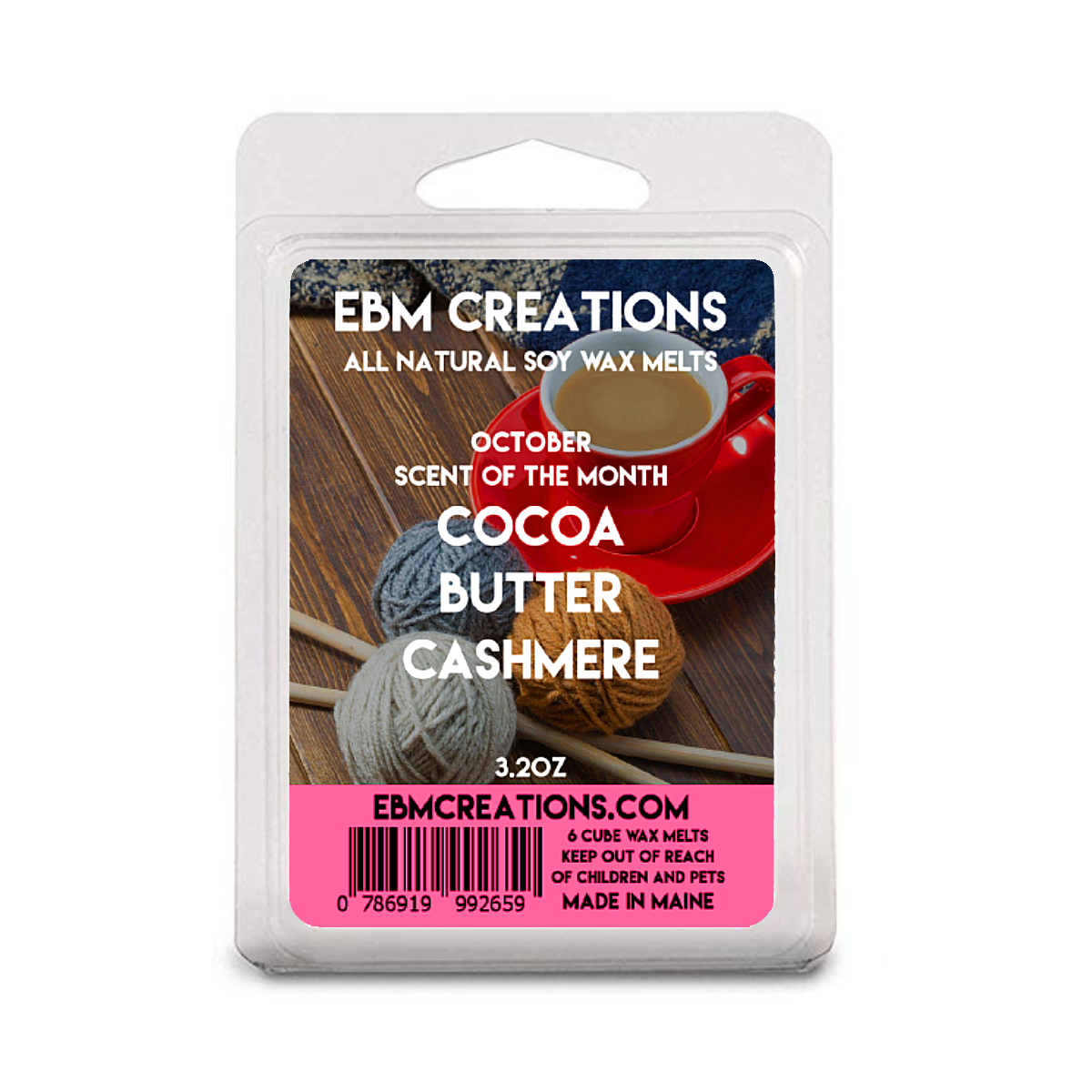 Cocoa Butter Cashmere - 3.2 oz Clamshell