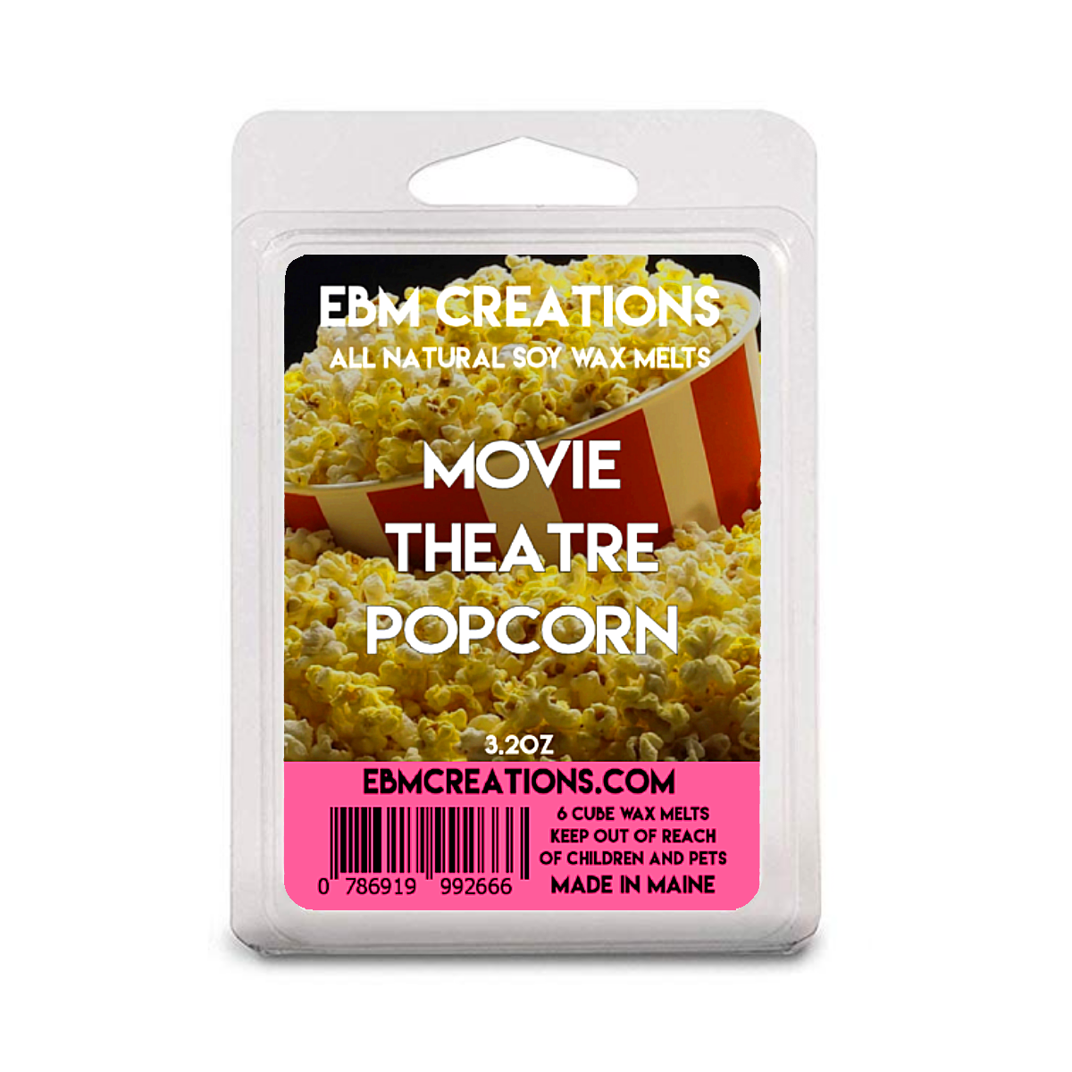 Movie Theatre Popcorn  - 3.2 oz Clamshell