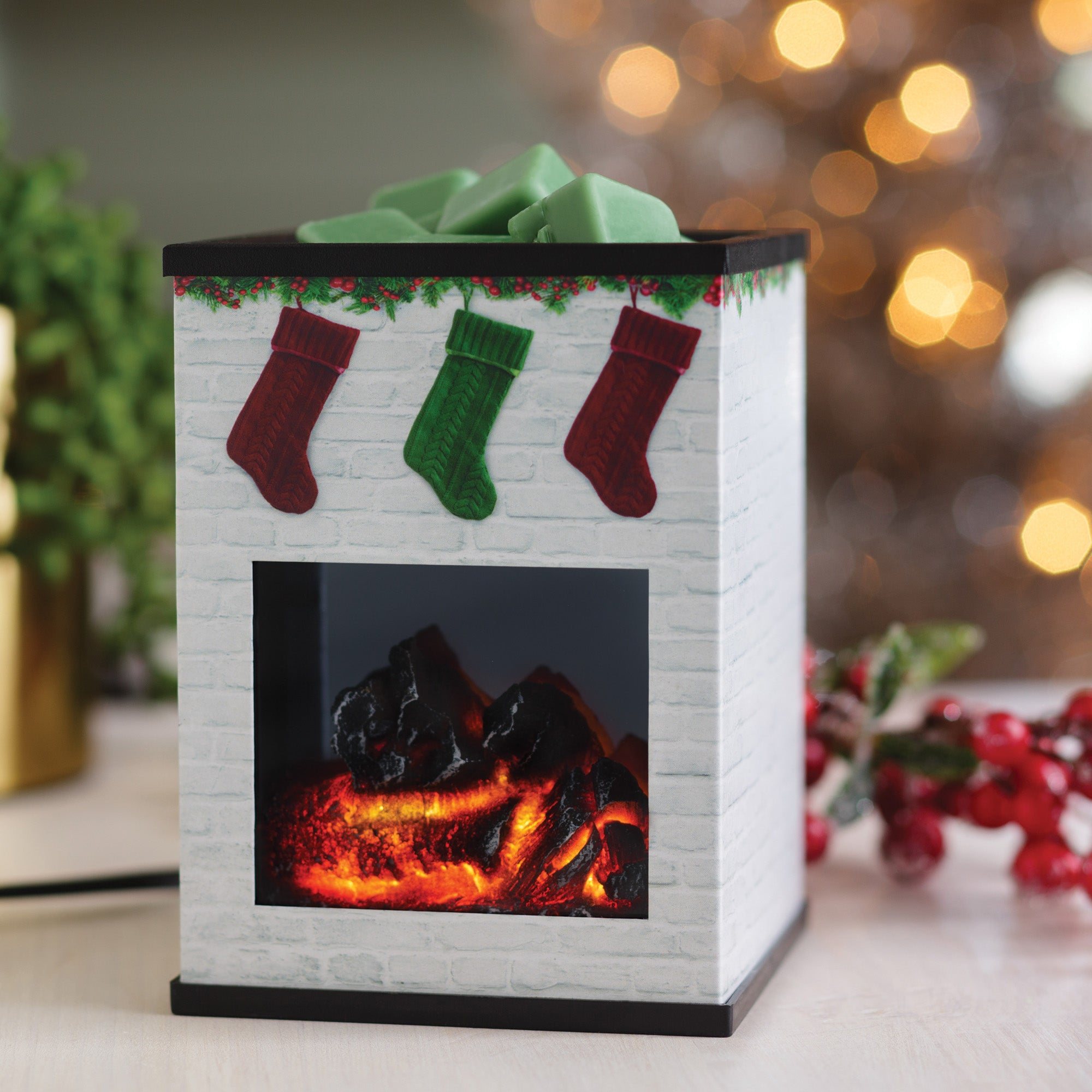Holiday Fireplace - Ceramic Illumination Wax Warmer