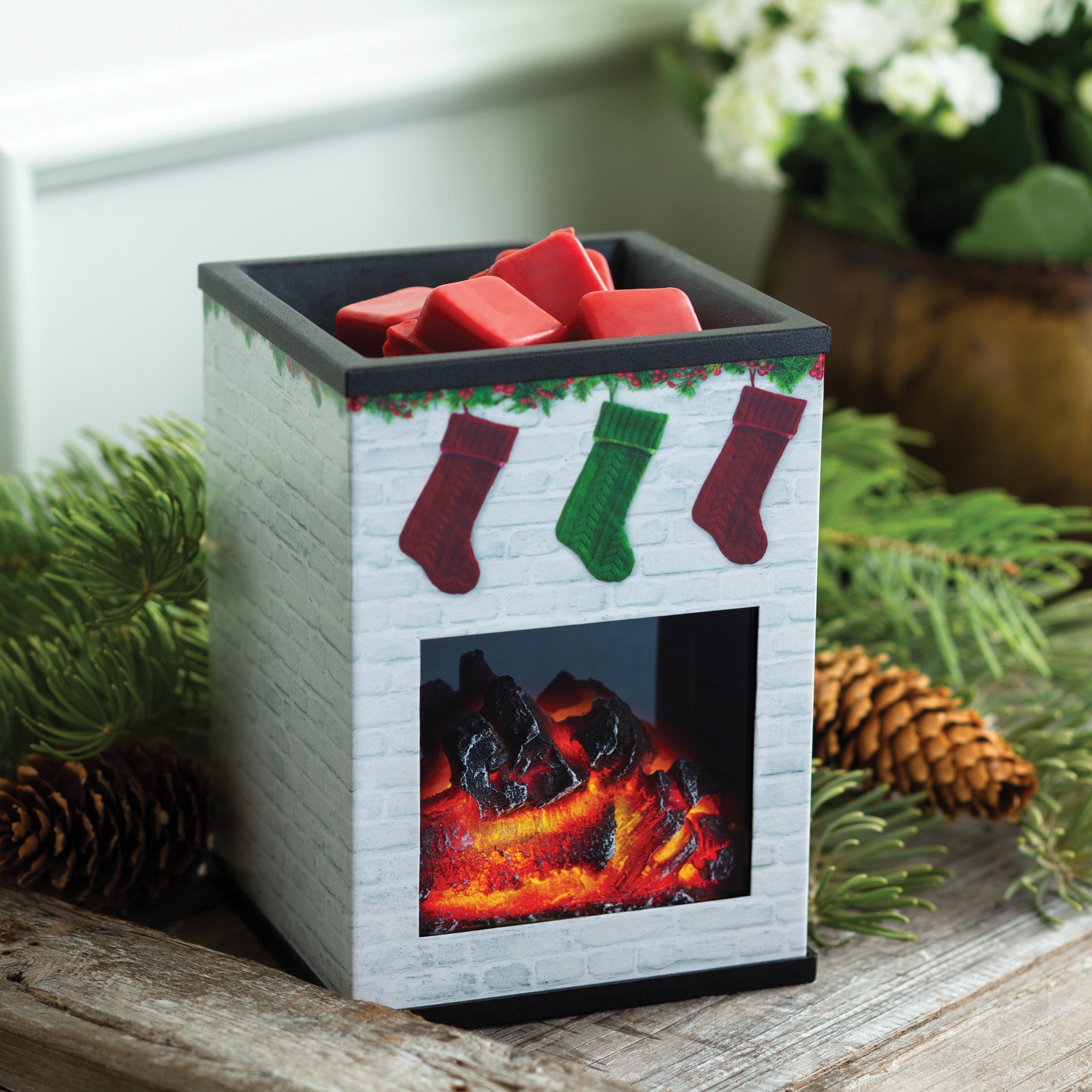 RTS -  Holiday Fireplace - Ceramic Illumination Wax Warmer