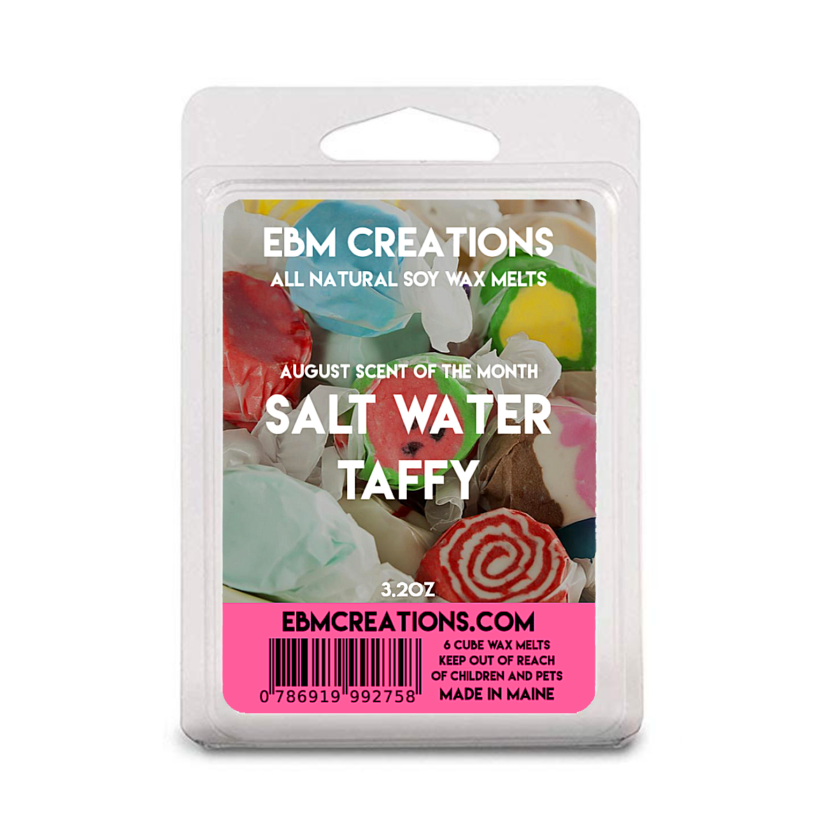 Salt Water Taffy  - 3.2 oz Clamshell