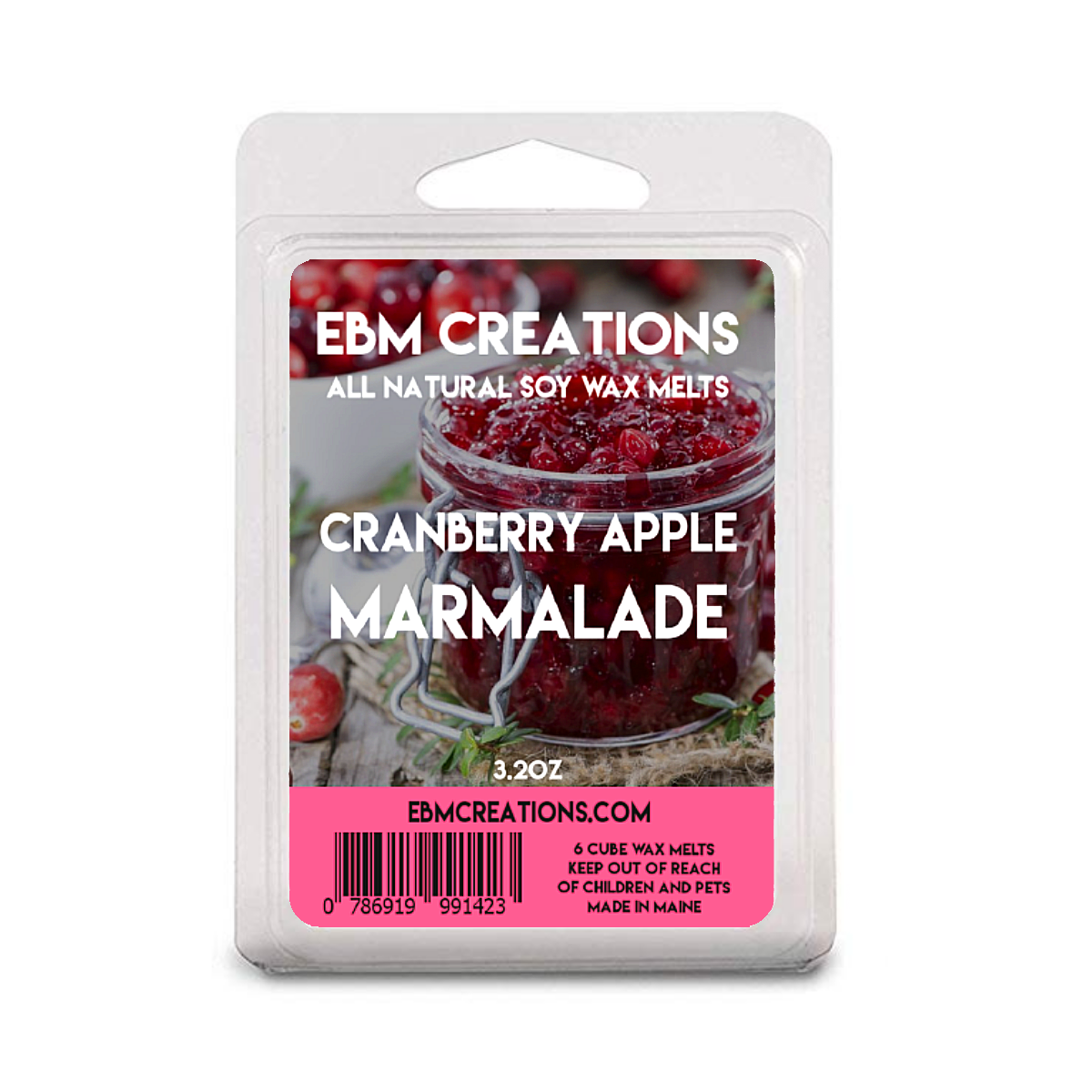 Cranberry Apple Marmalade - 3.2 oz Clamshell